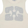 Ganni Women's Graphic Wool Mix Knit Vest Ivory K2252-135 94498955 [P]