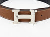 HERMES シルバーH コンスタンス リバーシブル ベルト 3VHET22207 124369342 [P]