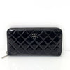 CHANEL Patent Black Leather Long Wallet 5TCHW5226 126949233 [P]