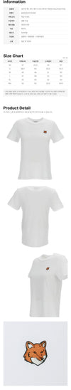Maison Kitsune Fox Head Patch T-Shirt White 26FW P100 161685747 [P]
