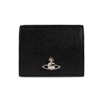 Vivienne Westwood Saffiano Leather Wallet Black 161685141 [P]