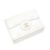 CHANEL キャビアスキン ホワイト 内蔵チップ二つ折り財布 5VCHW28206 138407935 [P]
