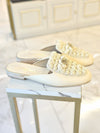 CHANEL Perlenverzierte Mules in Cremefarbe (G35697) 161722034 [P]