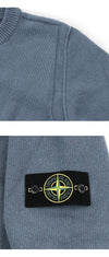 STONE ISLAND Männer Wappen Patch Lammswolle Stitch Strickjacke (Hellblau) L2S15 5100072 S00A3 V002B 159015871 [P]
