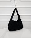 Gucci Jackie 1961 Small Shearling Shoulder Bag Black 636709 161766812 [P]