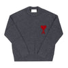 AMI Intarsia Knit Big Heart Logo 157955028 [P]