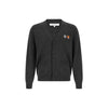 Maison Kitsune Double Fox Head Patch Cardigan Anthracite OM051CFKT1181 P190 159639507 [P]