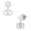 Valentino Crystal Pearl Drop Earrings 161768666 [P]