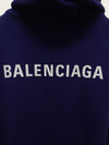 Balenciaga Navy Medium Printing Logo Hoodie 161768930 [P]