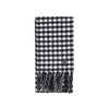 AMI Scarf with Fringe Check and Heart Logo Leather Patch 161768632 [P]