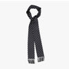 Valentino Dot Print Silk Fringe Scarf 161815315 [P]