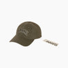 GANNI Logo-Stickerei Canvas Kalamata Khaki Baseball Cap 159162688 [P]