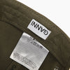 GANNI Logo-Stickerei Canvas Kalamata Khaki Baseball Cap 159162688 [P]