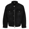 Celine Cotton Denim Loose Fit Trucker Black Jacket 154772093 [P]