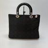 DIOR Lady Cannage Tote Bag Black Silver Medium 161825923 [P]
