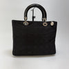 DIOR Lady Cannage Tote Bag Black Silver Medium 161825923 [P]
