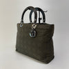 DIOR Damentasche Cannage khaki Silbermittel (Vintage, Rarität) 161826007 [P]