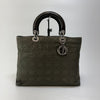 DIOR Damentasche Cannage khaki Silbermittel (Vintage, Rarität) 161826007 [P]