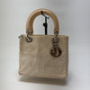 Dior Lady Cannage Tote Bag Ivory Silver Small 161826113 [P]