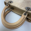 Dior Lady Cannage Tote Bag Ivory Silver Small 161826113 [P]