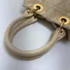 Dior Cannage Leather Tote Bag Ivory Gold Medium 161826297 [P]