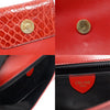 Celine Red Calfskin Crocodile Embossed Clutch 161826313 [P]