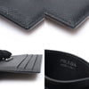 Prada Black Saffiano Leather Triangle Logo Card Holder 161826353 [P]