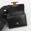 Celine Triopha Shiny Calfskin Compact Wallet Black 160354380 [P]