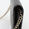GUCCI Schwarze Leder Interlocking Chain Crossbody-Tasche 161510011 [P]
