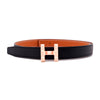 HERMES Doppelseitiger Leder-Gürtel mit H-Schnalle 24mm 161840046 [P]