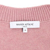 MAISON KITSUNE Damen Strickjacke mit Rundhalsausschnitt aus 100 % Wolle in rosa, PW00506KT1006 P623 161841924 [P]