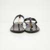 Saint Laurent Black Cassandre Leather Sandals 161501006 [P]