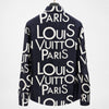 LOUIS VUITTON レターズギャラクシーレギュラーシルクシャツブラックホワイトL 161842821 [P]