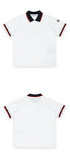 Moncler Kids Wappen Patch Color Block Short Sleeve Polo (Ivory) 8A00002 89ALK 034 8,10A 128666038 [P]