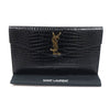 Saint Laurent Black Crocodile Embossed Uptown Small Envelope Clutch 565739 161876503 [P]