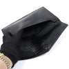 Saint Laurent Black Crocodile Embossed Uptown Small Envelope Clutch 565739 161876503 [P]
