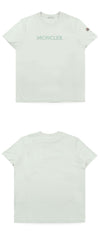 Moncler Cotton Short Sleeve Tonal Logo T-Shirt (Light Green) 8C00021 89AUO 80E 153689672 [P]