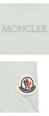 Moncler Cotton Short Sleeve Tonal Logo T-Shirt (Light Green) 8C00021 89AUO 80E 153689672 [P]