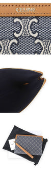 Celine Women's Jacquard Leather Pouch Clutch Bag 155069548 [P]