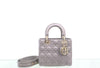 Dior Lady ABC Gray Cannage Small Tote Shoulder Bag 161877548 [P]