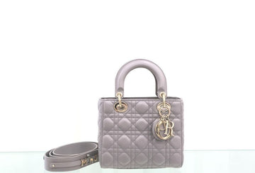 Dior Lady ABC Gray Cannage Small Tote Shoulder Bag 161877548 [P]