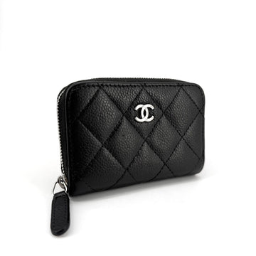 CHANEL Kaviar Kartenetui mit Reißverschluss 161886835 [P]