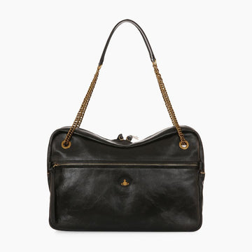 VIVIENNE WESTWOOD L00EN N103 DOLCE große schwarze Schultertasche 161886985 [P]