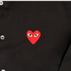 COMME DES GARCONS Hemd AX-B002-051 1 Play Red Heart Patch 149502197 [P]