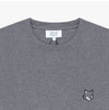 MAISON KITSUNE Kurzarm T-Shirt H131 Grau mit Fuchs Kopf 158374099 [P]