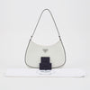 Prada Cleo Brushed Leather Shoulder Bag White 159886148 [P]