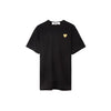 COMME DES GARCONS ゴールドハートワッペンパッチTシャツ ブラック 26FW AX-T216-051-1 161372757 [P]