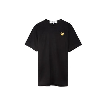 COMME DES GARCONS ゴールドハートワッペンパッチTシャツ ブラック 26FW AX-T216-051-1 161372757 [P]