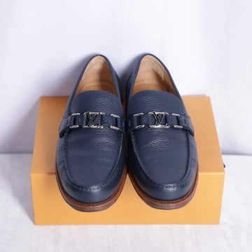 Louis Vuitton Leather Loafers Navy 8 162031129 [P]