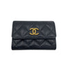 CHANEL Klassisches Shining Twist CC Kartenetui 26. Saison Goldener Logo Quilting 162037331 [P]